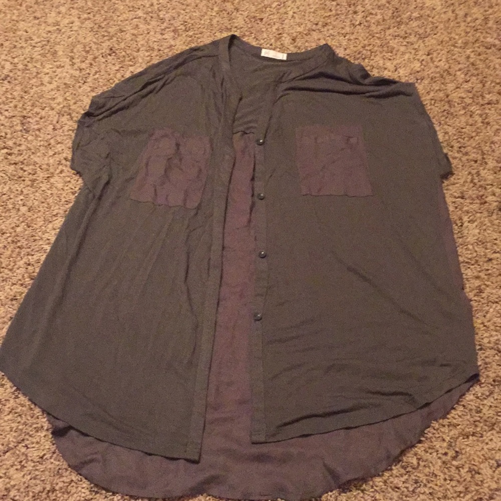 G X F olive green button down SZ medium